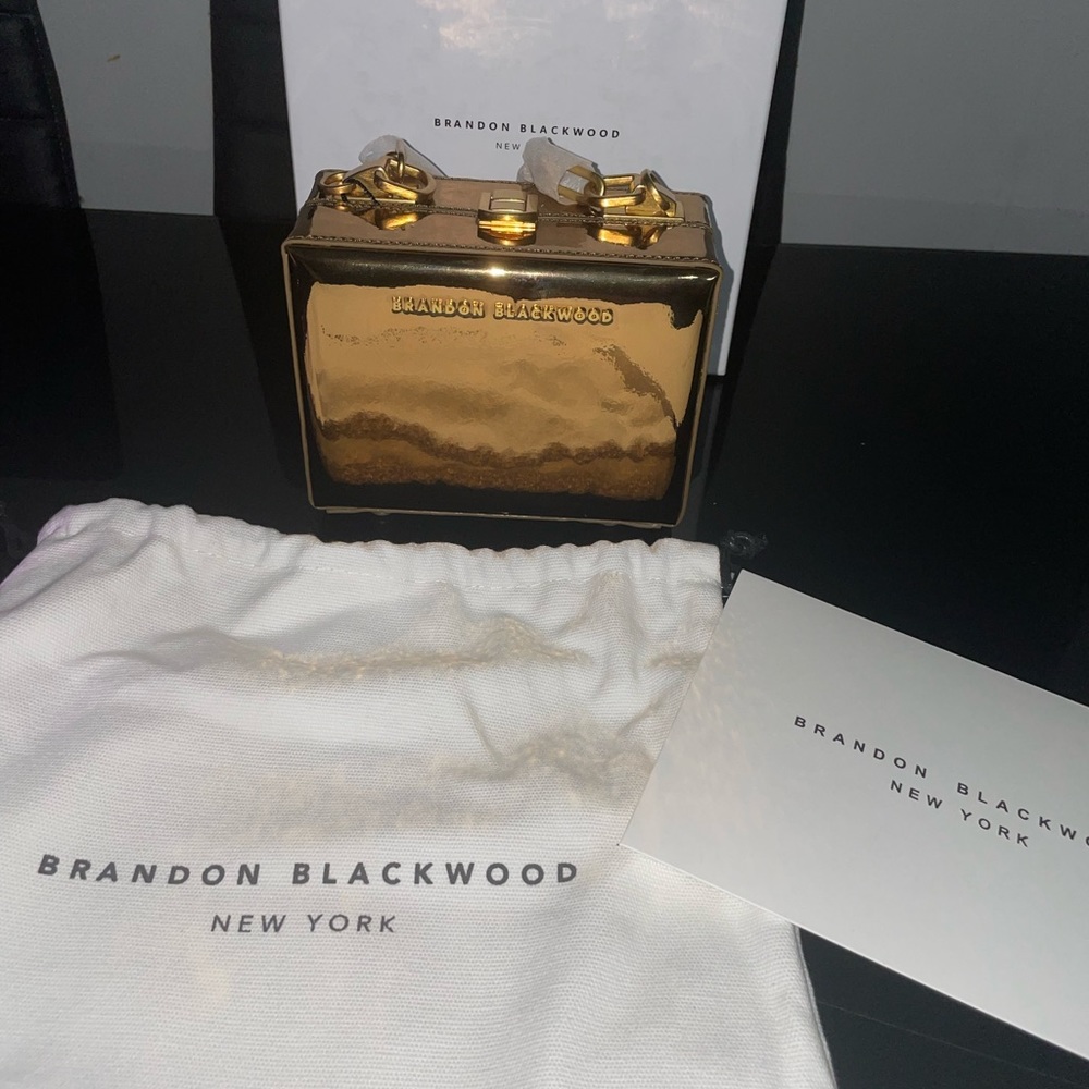 Brandon Blackwood Mini Kendrick Metallic Mirror Trunk - Picture 2 of 7